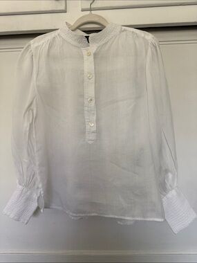 Banana Republic White & Black Label Cotton Top